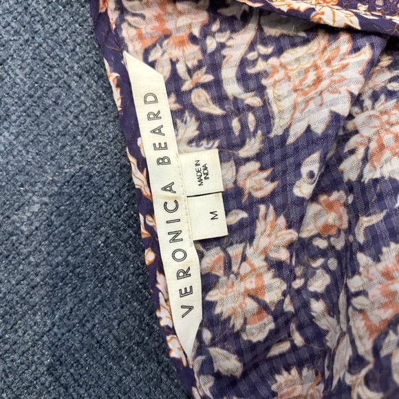 VERONICA BEARD DRESS MAXI great details blue & reddish orange small pri… - Picture 10 of 13